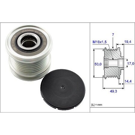 Ina Overrunning Alternator Pulley Alt Pulley, Ea0140 EA0140
